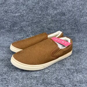 Josiny Mens Brown Corduroy Faux Fur Lined Slip On Sneakers Size 11 B09GVYZ88G